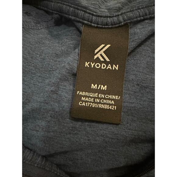 Kyodan Blue 3/4 zip Long Sleeve Pull Over Medium - Picture 4 of 4